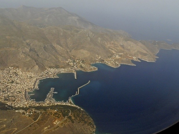 Anflug ueber Pothia Landung auf Kos