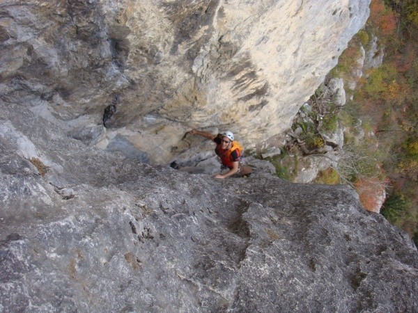 auch einen Kamin darf man sich hochstemmen fast wie in alpinen Routen