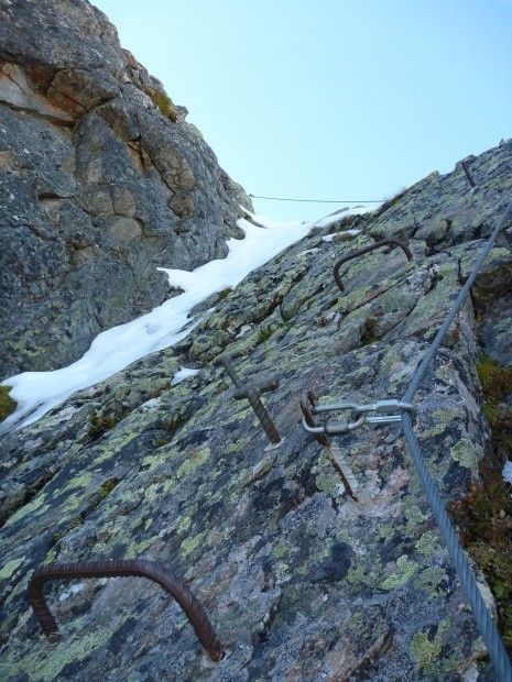 Der Aufstieg toller hochalpiner Klettersteig