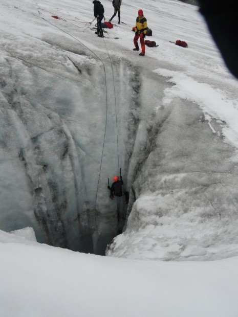 Eisklettern in der Gletschermuehle 