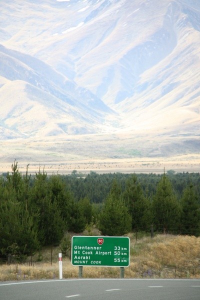 en route to mt cook village