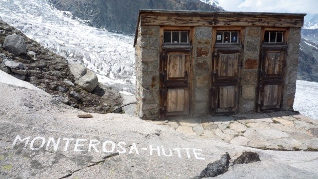 Juni 2010 Aufstieg zur Monte Rosa Huette