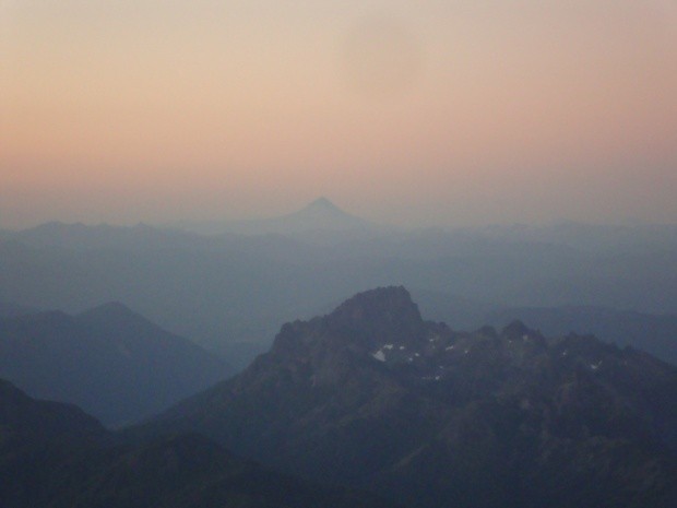 Sunset from CAJA at Volcan Lanin