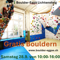 Foto 1 -  Gratis Bouldern Sa 28 9 in Lichtensteig